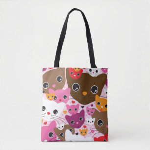 Tote Bag motif mignon d'arrière - plan de chat de chaton