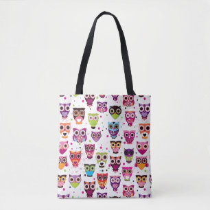 Tote Bag Motif mignon d'arrière - plan de hibou pour des