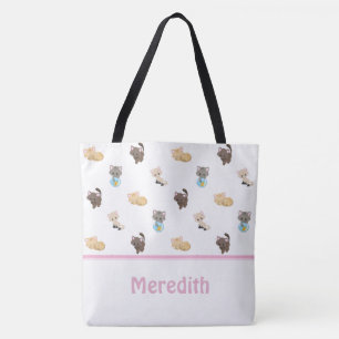 Tote Bag Motif mignon   de chats personnalisé