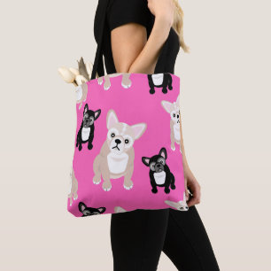 Tote Bag Motif mignon de Français de bouledogue français