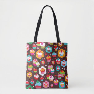 Tote Bag Motif mignon de gâteau de tasse