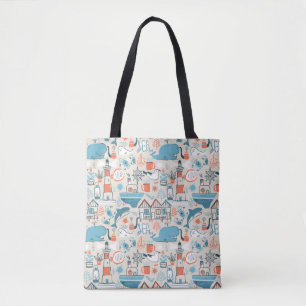 Tote Bag Motif mignon de griffonnage de la Mer du Nord