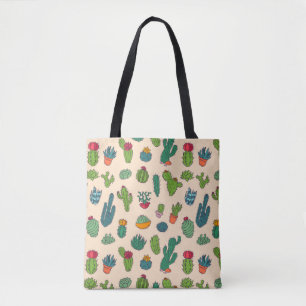 Tote Bag Motif mignon de position de cactus