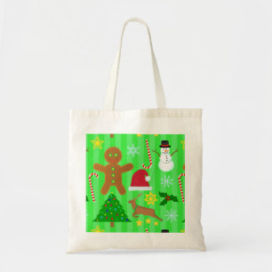 Tote Bag Motif mignon de vacances de collage de Noël