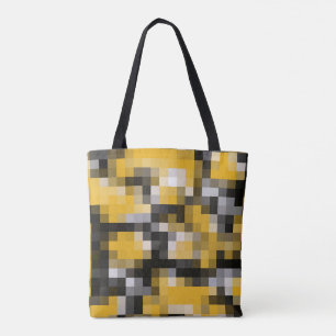 Tote Bag Motif moderne en mosaïque jaune moderne