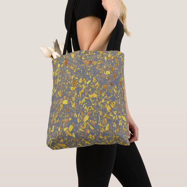 Tote Bag Motif moderne Gold Terrazzo (De près)