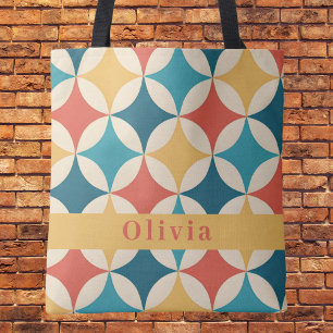 Tote Bag Motif Monogramme Rétro Vintage Tendance