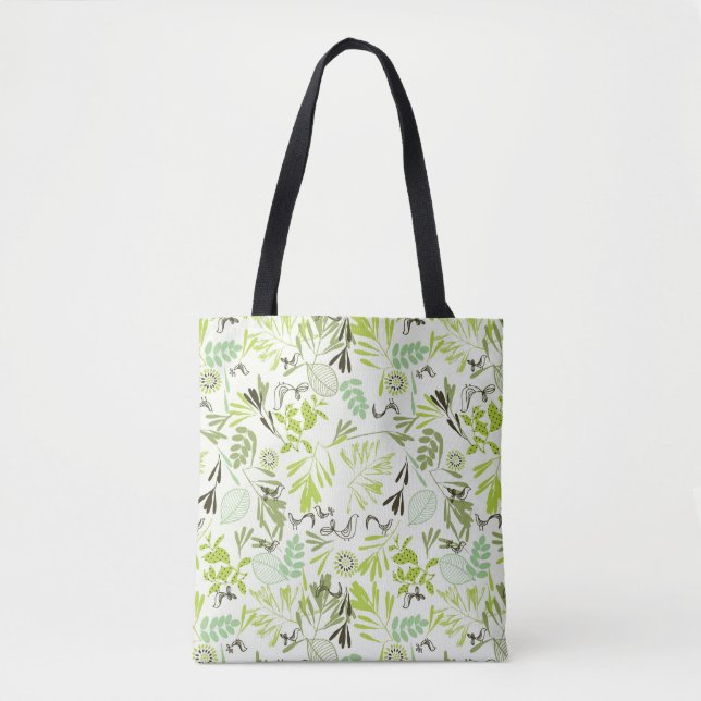 Tote Bag motif montrant de petits oiseaux de bébé (Devant)