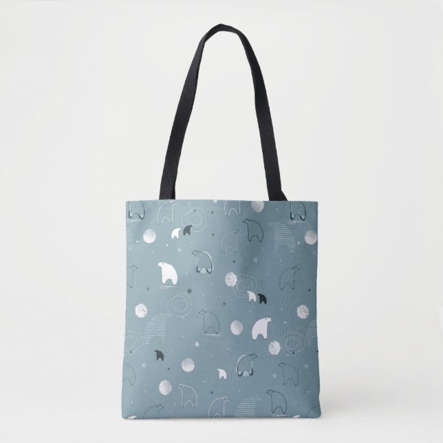 Tote Bag motif montrant un polaire mignon (Devant)