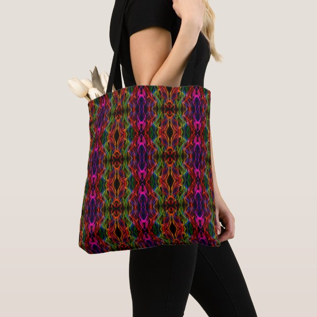 Tote Bag Motif multicolore numérique (De près)
