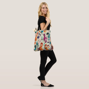 Tote Bag Motif musical coloré