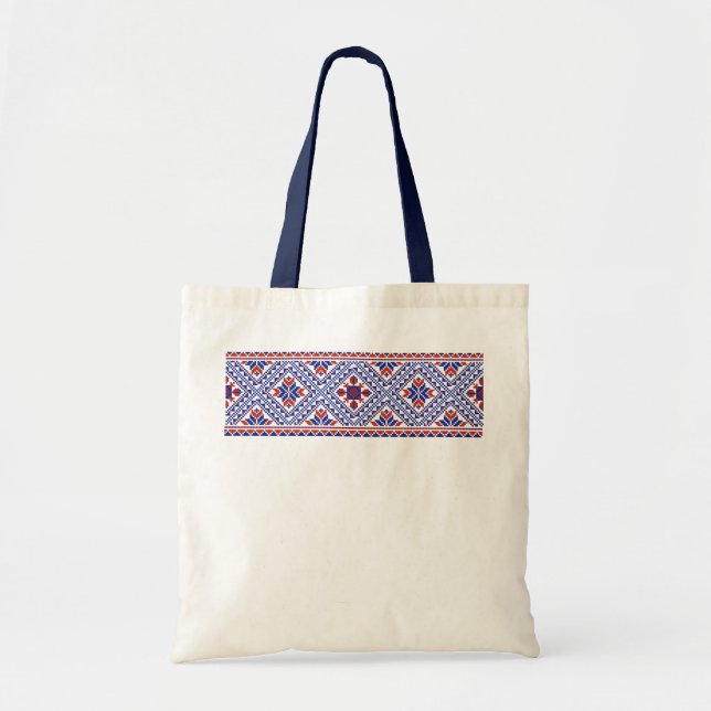 Tote Bag Motif national floral ukrainien (Devant)