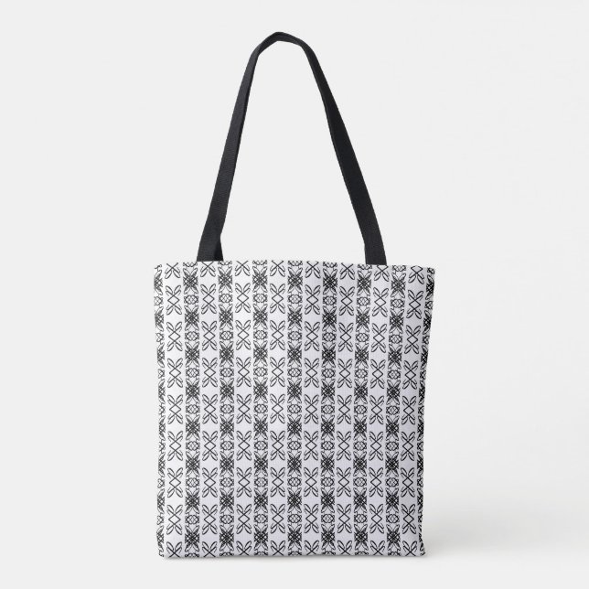 Tote Bag Motif noir & blanc moderne (Dos)