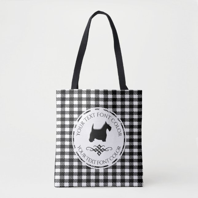 Tote Bag Motif noir de Buffalo de Flourish de Scottie (Devant)
