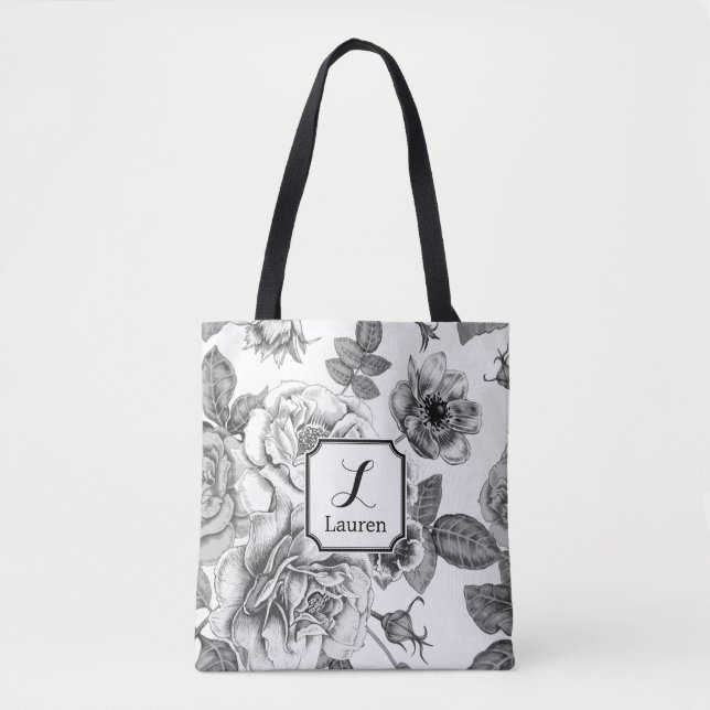 Tote Bag Motif noir et blanc (Devant)