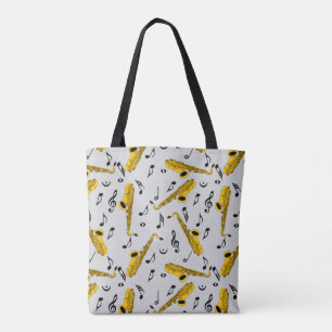 Tote Bag Motif note musique saxophone