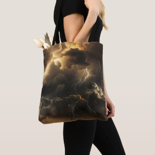 Tote Bag Motif nuages d'orage