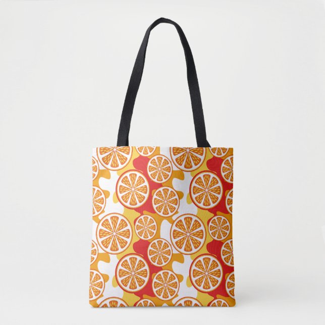 Tote Bag Motif orange (Devant)