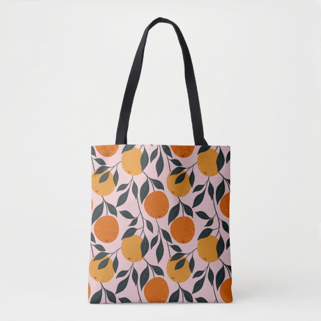Tote Bag Motif orange vibrant (Devant)