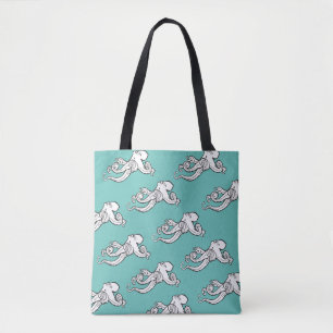 Tote Bag Motif original Teal de croquis de poulpe