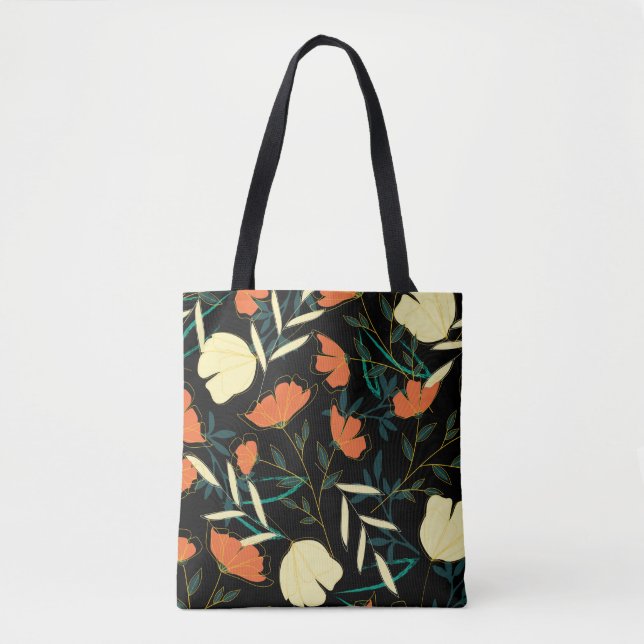 Tote Bag Motif original transparent avec lea tropical lumin (Devant)