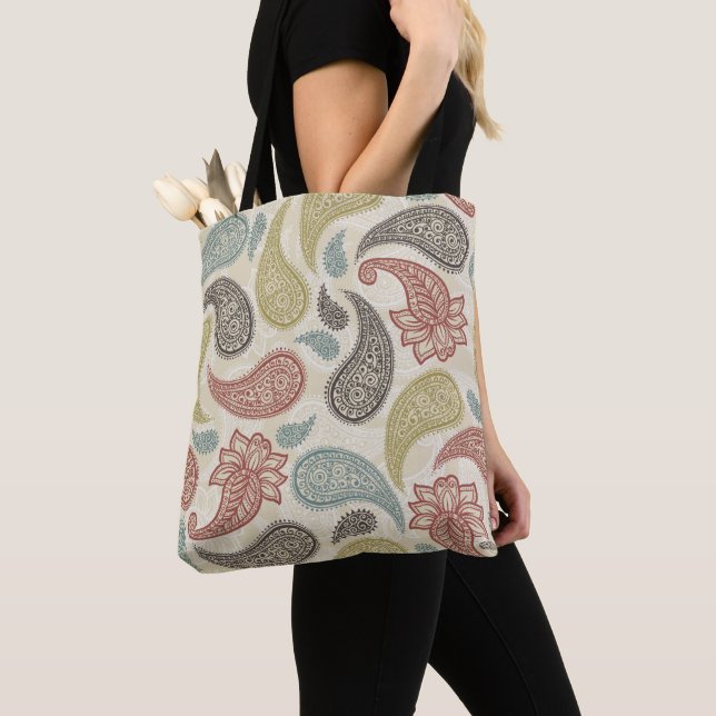 Tote Bag Motif Paisley  (De près)