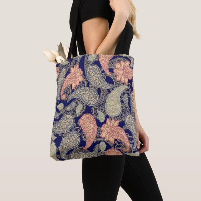Tote Bag Motif Paisley  (De près)