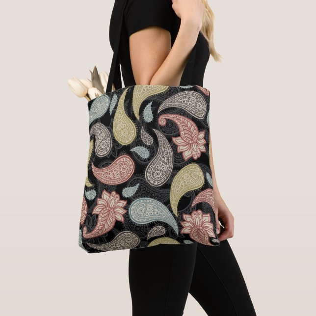 Tote Bag Motif Paisley  (De près)