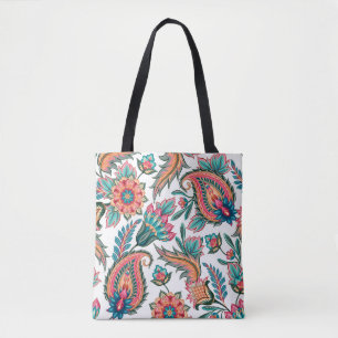 Tote Bag Motif paisley orientale traditionnelle sans coutur