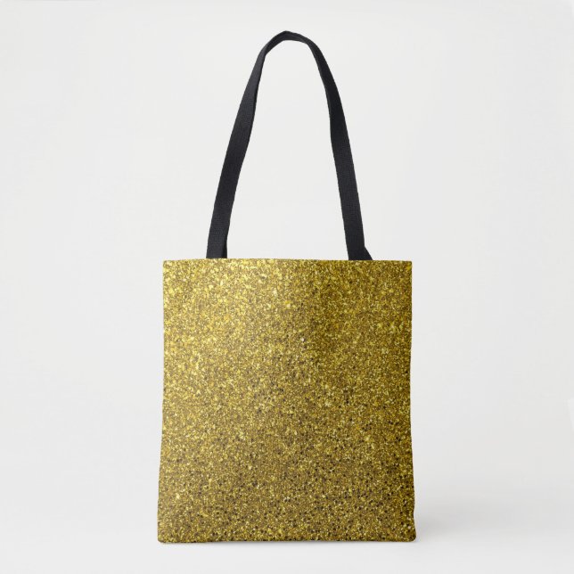 Tote Bag Motif Parties scintillant or (Devant)