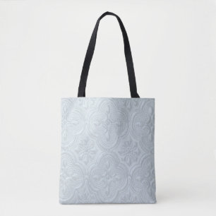 Tote Bag Motif Pastel Blue Flowers