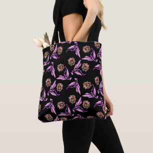 Tote Bag Motif Pastel Purple Dragon