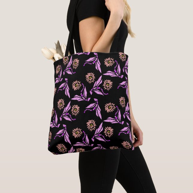 Tote Bag Motif Pastel Purple Dragon (De près)