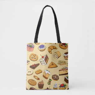 Tote Bag Motif pâtisseries