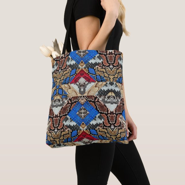 Tote Bag Motif Peau de Serpent  (De près)