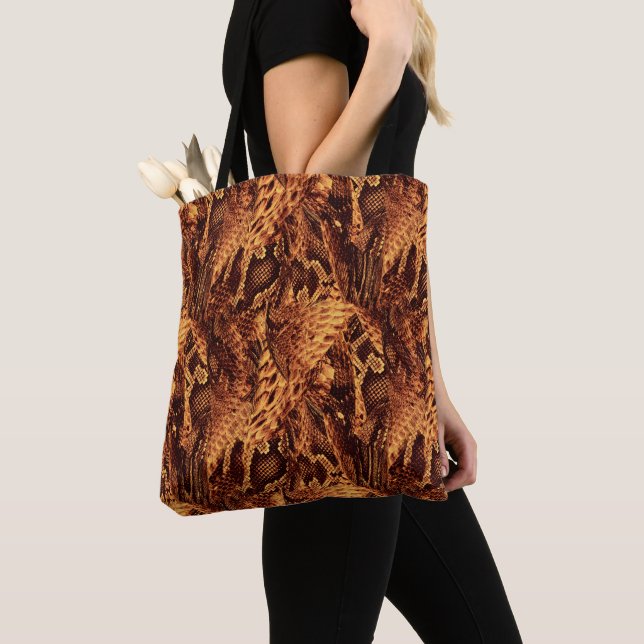 Tote Bag Motif Peau de Serpent  (De près)
