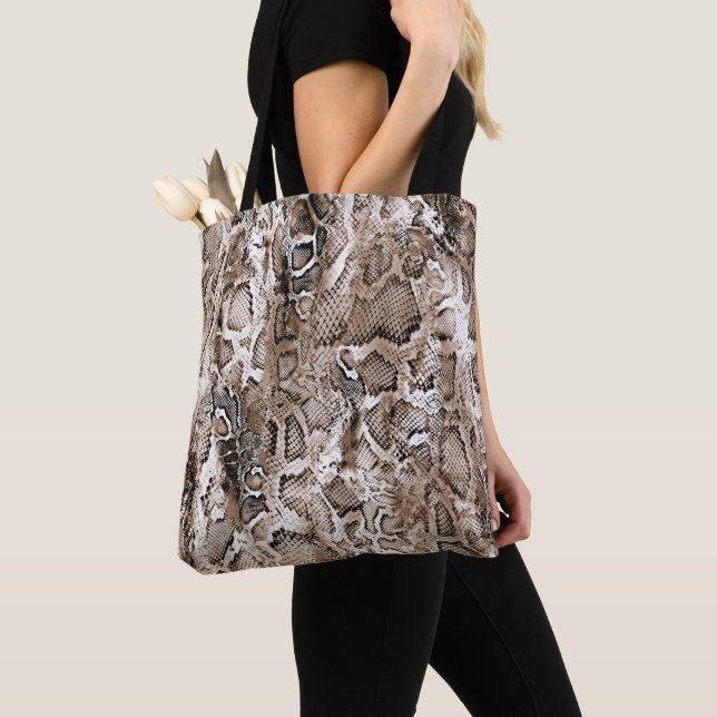 Tote Bag Motif Peau de Serpent  (De près)