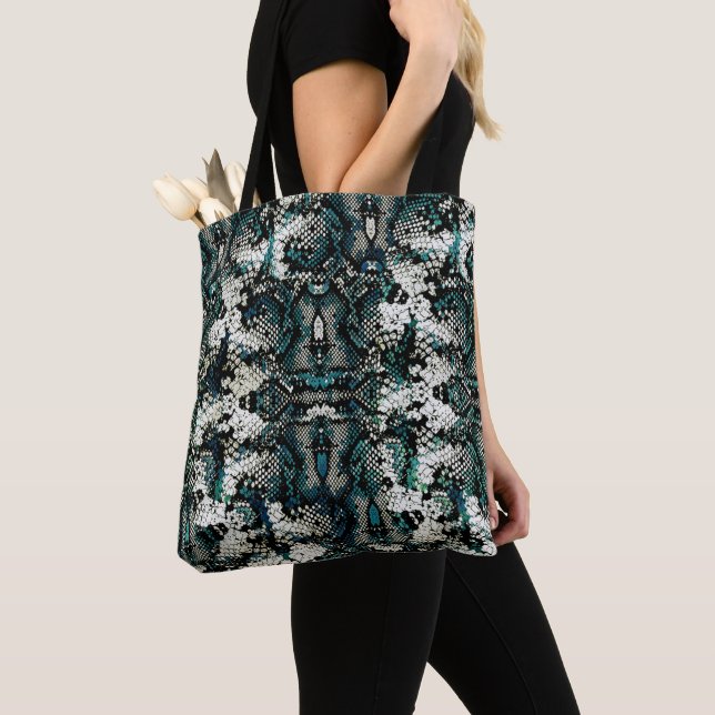 Tote Bag Motif Peau de Serpent  (De près)