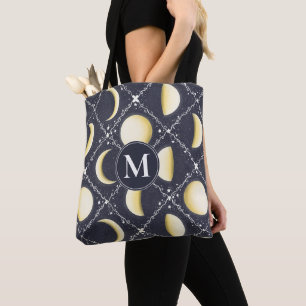 Tote Bag Motif Phases de lune céleste