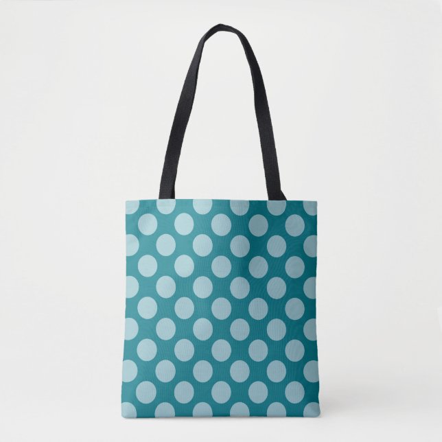 Tote Bag Motif pois blanc transparent (Devant)