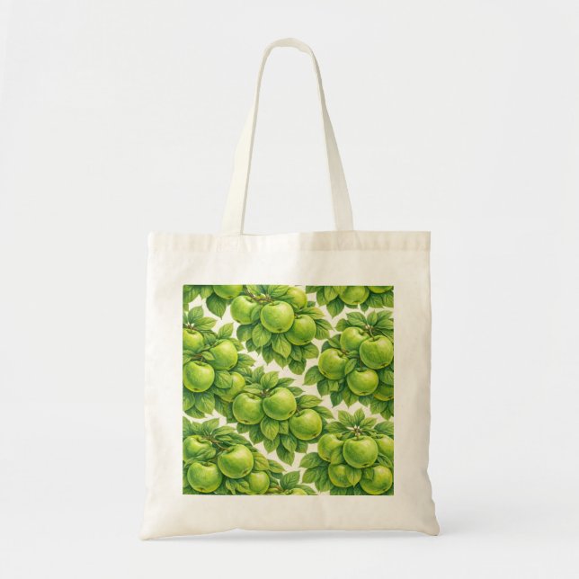 Tote Bag Motif Pomme Verte (Devant)