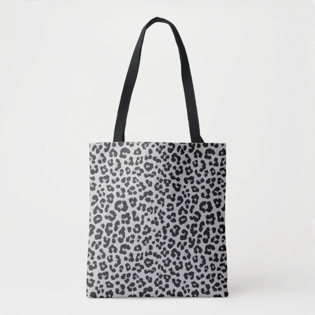 Tote Bag Motif Poster de animal de Grey Grey Ash Leopard Ch (Devant)