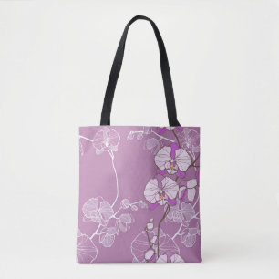 Tote Bag Motif pourpre d'orchidée
