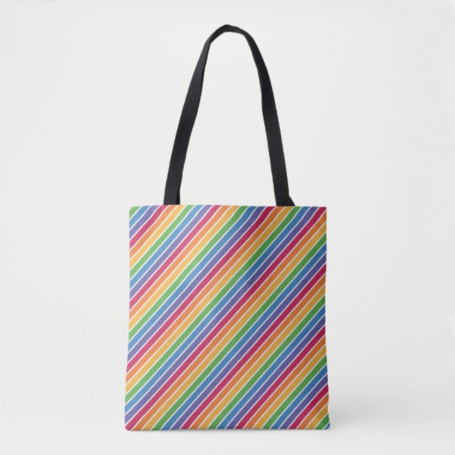 Tote Bag Motif Rainbow Stripes (Devant)
