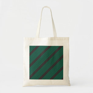 Tote Bag Motif rayé de la forêt verte et du charbon de bois