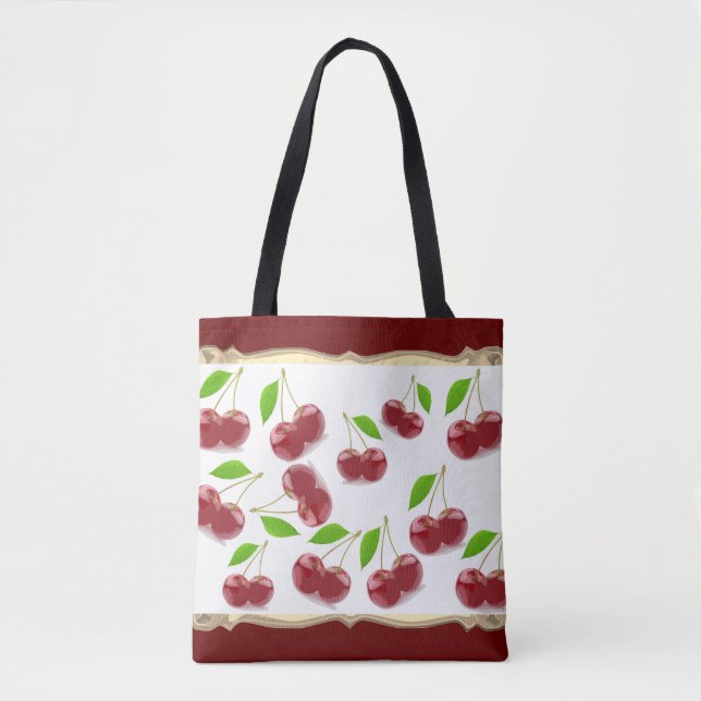 Tote Bag Motif Red Cherries (Devant)