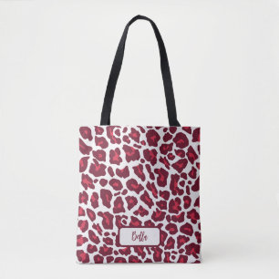 Tote Bag Motif Red Leopard