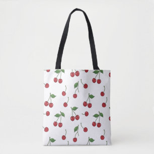 Tote Bag Motif Répétitif de Fruits de Cerise