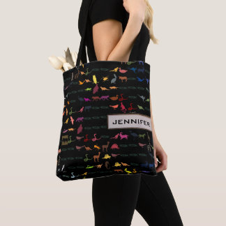 Tote Bag Motif Retro Cute Animaux