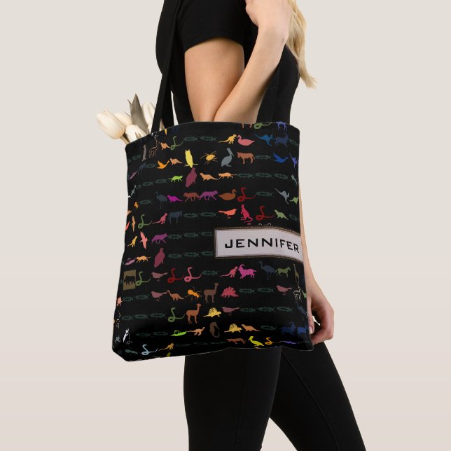 Tote Bag Motif Retro Cute Animaux (De près)